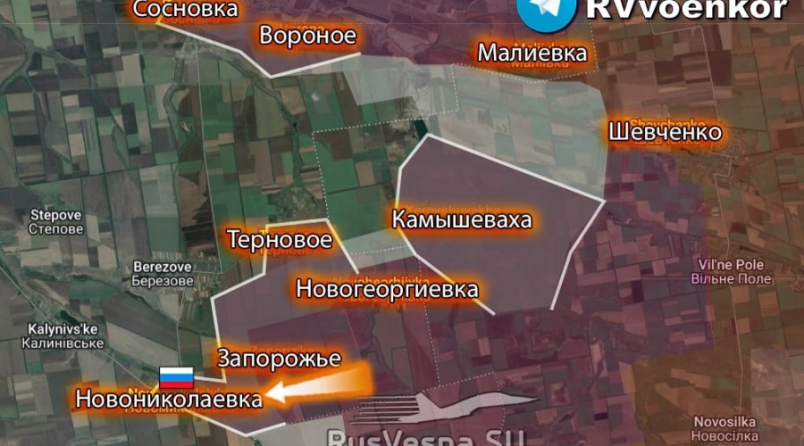 Российская армия освободила Новониколаевку и продвинулась в Днепропетровской области