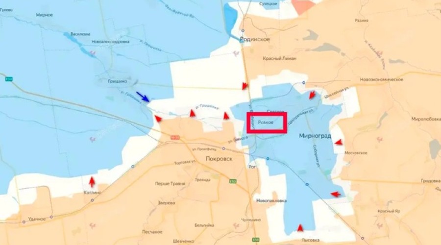 Российские войска вошли в Ровное и замыкают кольцо вокруг Мирнограда