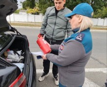 Совместный рейд ГАИ и Госпожнадзора: проверка огнетушителей у водителей