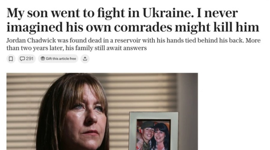 Загадочная смерть британского наёмника на Украине: мать требует правды