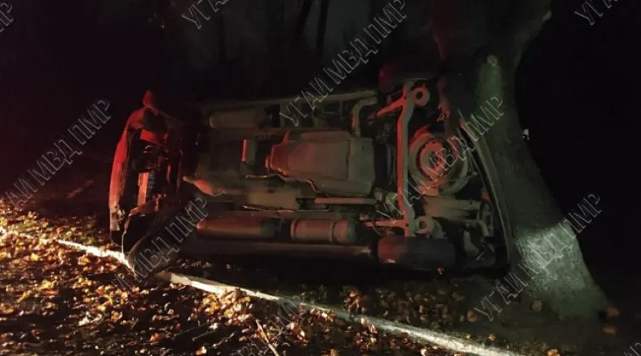 Пьяное ДТП в Рыбнице: водитель врезался в дерево и получил травмы