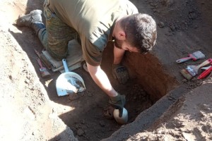В Парканах найдено захоронение красноармейца времен Великой Отечественной войны
