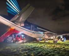 Прокуратура показала фото аварийной посадки самолета в Пулково — пострадавших нет