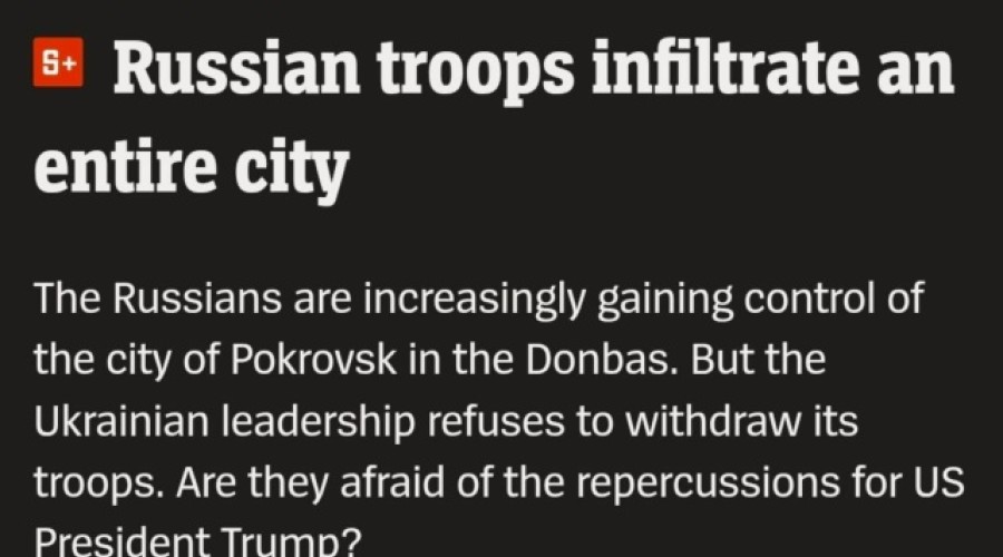 Spiegel: Зеленский скрывает потерю Красноармейска из-за страха перед Трампом