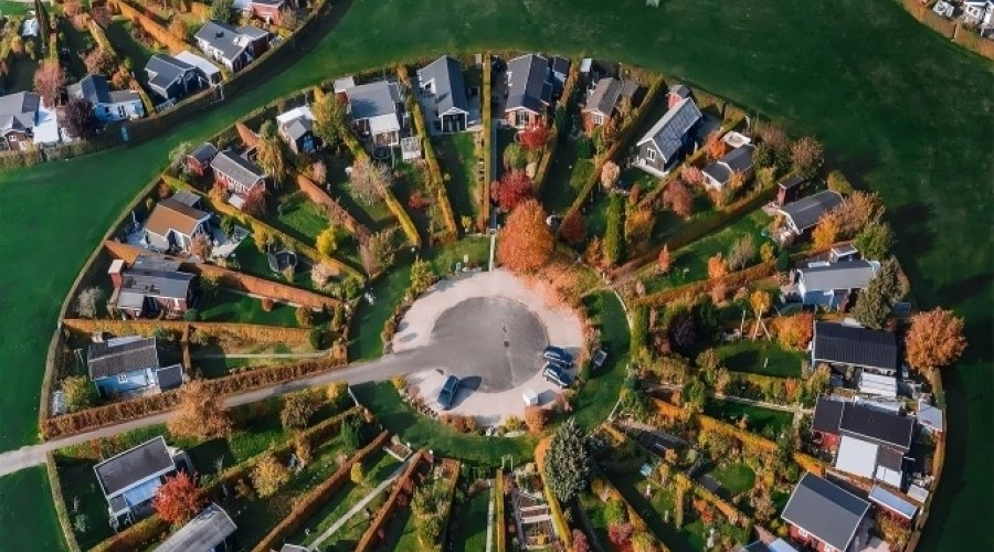 Brøndby Garden City: круговой садовый город в Дании