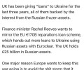 Журналист: Британия кредитует Украину за счёт замороженных российских активов