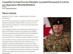 Канадский военный погиб в Латвии во время миссии НАТО