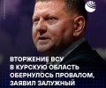 Залужный: вторжение ВСУ в Курскую область оказалось слишком дорогим и не принесло успеха