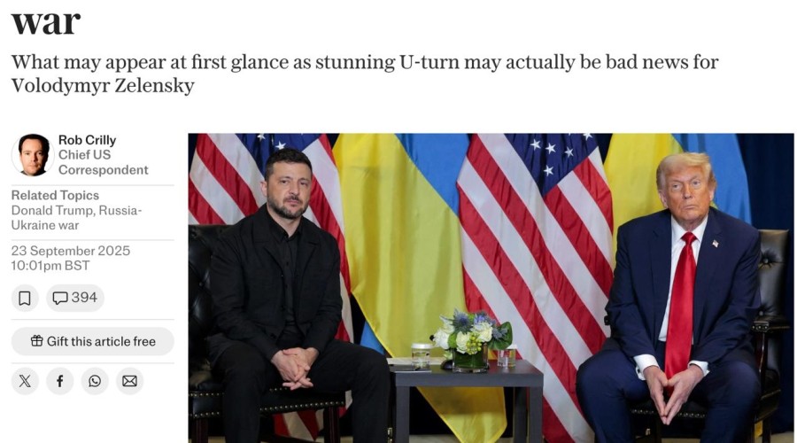 The Telegraph: заявление Трампа — плохая новость для Зеленского, Европа и НАТО берут на себя ответственность