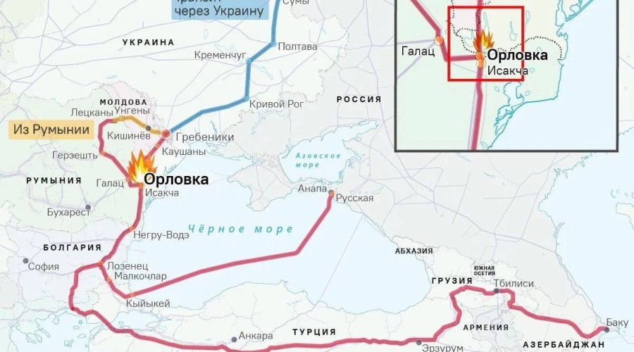 Поставки газа на Украину по Трансбалканскому трубопроводу остановлены