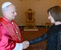 Майя Санду встретилась с Папой Римским в Ватикане перед выборами в Молдове