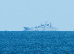 У входа в Любекскую бухту заметили российский десантный корабль «Александр Шабалин»