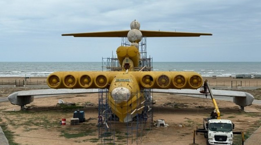 В Дагестане реставрируют легендарный советский экраноплан «Лунь» проекта 903