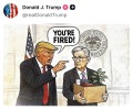 Трамп опубликовал комикс с увольнением главы ФРС Джерома Пауэлла
